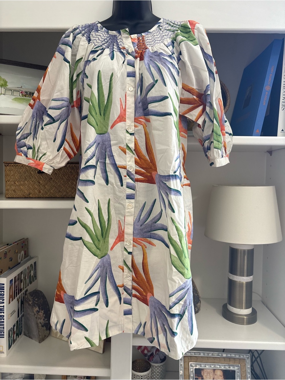 Oliphant Orange-Label Multicolor Floral Top